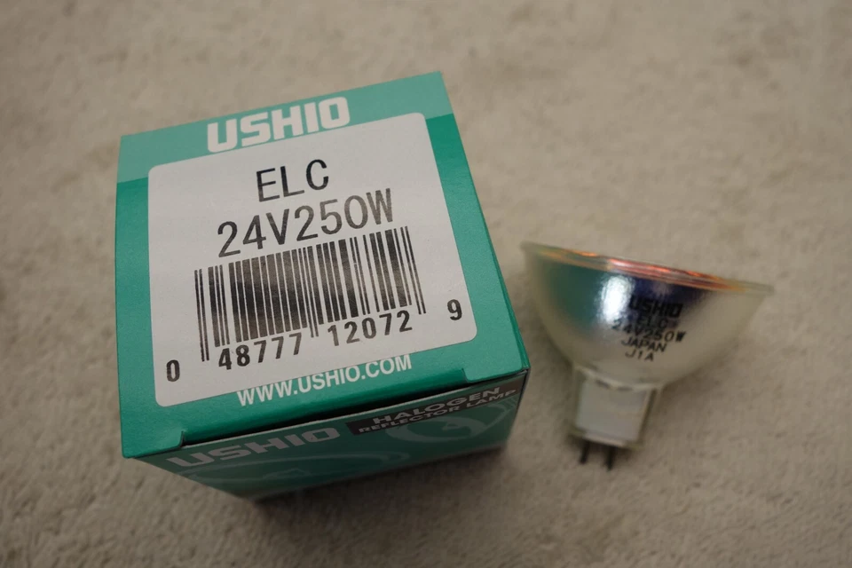 Genuine Ushio ELC 24 Volt 250 Watt MR16 Reflector Lamp 1000318 - Image 1 of 1