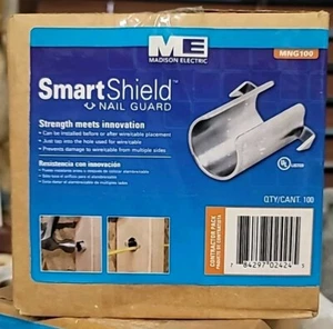 Smart Shield Nail Guard MNG100 for Wire & Cable Protection, 100-Pack - Picture 1 of 1