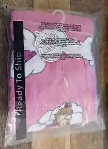 Baby Girl 30" X 40" Plush Fleece Blanket Precious Moments Pink - Picture 1 of 2
