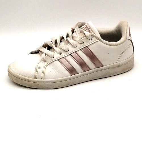 Sneaker da donna Adidas Cloudfoam scarpe da passeggio bianche punta rotonda soletta comfort 6 5