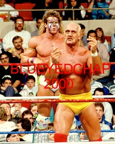 HULK HOGAN & THE ULTIMATE WARRIOR  WRESTLER 8 X 10 WRESTLING PHOTO WWF WCW - Image 1 of 1