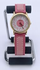 Orvis Watch Pink Dial - Pink Patch Leather Band New Battery - Running