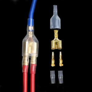 10 Sets 1 Female 2 Male 4.0 Bullet Crimp Terminal Car Electrical Wire Connector - Picture 1 of 12