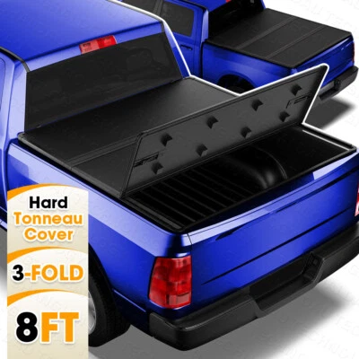 Cubierta rígida Tonneau de 8 ft 3 pliegues para camioneta Dodge Ram 1500 2500 3500 2003-2025 Foto 1 de 4