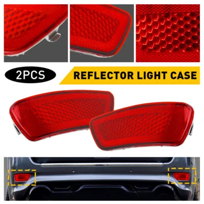 Juego de reflectores de parachoques trasero con carcasas de luz izquierda/derecha para Dodge Journey Jeep Compass Foto 1 de 4