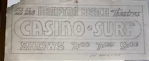 Vintage Advertising Billboard Ad Samples: Hampton Beach Theatres NH Casino Shows - Picture 1 of 7