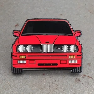 Petrolhead Pins BMW e30 M3 enamel pin - henna red - hat jacket backpack pin - Picture 1 of 2