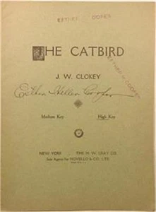 Vintage Sheet Music The Catbird 1921 High Key - Afbeelding 1 van 3