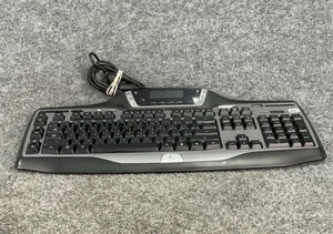 Logitech Gaming Keyboard G15 Wired USB Backlit Illuminated Screen Black For PC - Picture 1 of 19