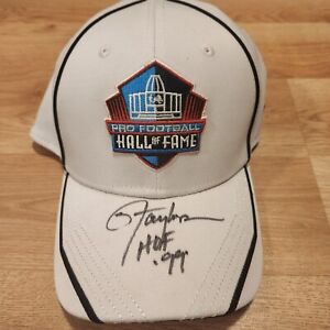 Lawrence Taylor Autographed HOF Cap w/ HOF Inscription. Tristar Authentication