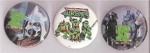 3 PINES DE 1 1/2" TEENAGE MUTANT TORTUGAS COMO NUEVOS - Imagen 1 de 1