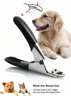 NUEVO- 1 PIEZA Cortaúñas para Perros y Gatos, Recortadora de Garras para Mascotas, Lima de Uñas de Acero Inoxidable Foto 1 de 4