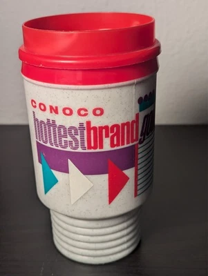Taza de plástico onzas vintage Aladdin CONOCO Gasolinera marca más caliente 12 oz Foto 1 de 4