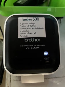 Brother VC-500W Thermal Color Label Printer Printing Labels (TESTED & WORKING) - Picture 1 of 15