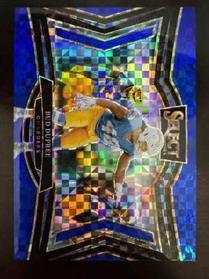 BUD DUPREE 2024 SELECT FIELD LEVEL BLUE CHECKERBOARD CHARGERS /75 - Image 1 of 2