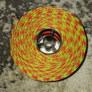 MITGLIEDER MARK WEIHNACHTSBAND DRAHTKANTE ROT GRÜN GESTREIFT 2,5 ZOLL BREIT - Bild 1 von 3