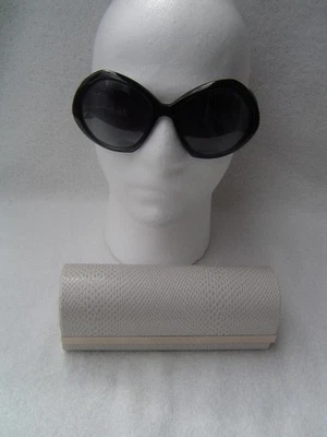 AUTHENTIC JIMMY CHOO BLACK OMBRE LARGE SUNGLASSES WITH CASE  VGC - Image 1 of 4