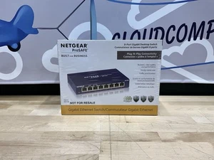 NETGEAR GS108-4A1NAS ProSafe 8-Port Gigabit Ethernet Desktop Switch - Brand New - Picture 1 of 8