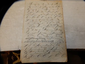 ANTIKES BOOKLET SPENCERIAN SCRIPT PENMANSHIP PROBEN CA. 1840 2 - Bild 1 von 18