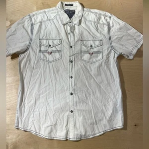 Camisa informal blanca con botones Affliction 3XL (NZ) - Imagen 1 de 9