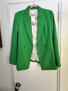 Women ‘s H&M Green Blazer 🪴 Sz Small New With Tags - Picture 1 of 6
