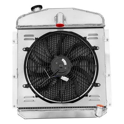 4 Row Radiator&Shroud Fan For 1947-49 Plymouth Deluxe/P15 Deluxe/Special Deluxe. - Изображение 1 из 4