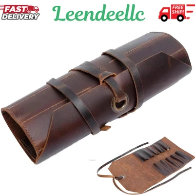Leather Tool Roll Pouch 10 Slots - Tool Portable Carry On Pouch, Workshop Storag - Image 1 of 4