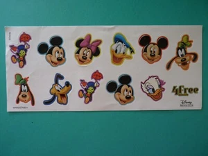 Pegatinas Personajes Disney (1) Hoja Completa 9" x 4" Mickey Mouse & Friends - Imagen 1 de 1