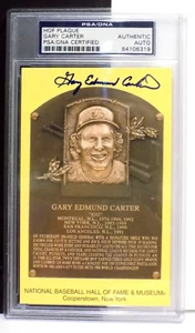 GARY EDMUND CARTER Signed Autograph Auto Hall of Fame Plaque PSA/DNA 💎 Slab - Picture 1 of 5