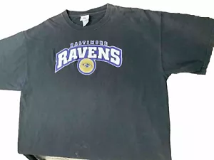 Baltimore Ravens Men Black T Shirt Vintage Sz 2XL? Bleach Stained NFL Football - Picture 1 of 12
