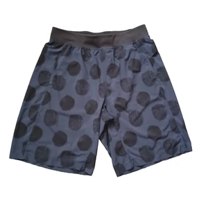 Lululemon Athletic Shorts Mens Large Blue Polka Dots AOP Linerless Drawstrings - Picture 1 of 17