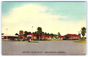 Brunswick Georgia GOLDEN ISLES COURT Motel Highway 17 Roadside Postcard A602 - Picture 1 of 2
