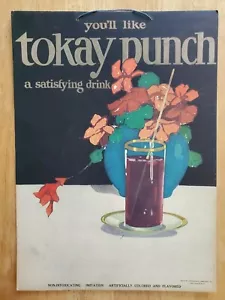 Sammlerstück Tokay Punch Vintage Karton Werbung Halpin Lithographie - Bild 1 von 10