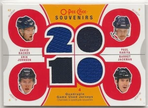 2010-11 O-Pee-Chee Souvenirs #SVSTL Jackman Kariya Johnson Backes St Louis Blues - Bild 1 von 2