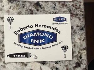 1998 FLEER ULTRA MLB DIAMANT TINTENKARTE ROBERTO HERNANDEZ 1 DIAMANT PT UNBENUTZT - Bild 1 von 1