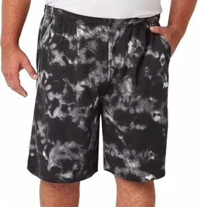 Fila Men's Shorts Big & Tall Basir Tie Dye Camo Black French Terry - Picture 1 of 3