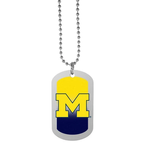 Michigan Wolverines 26 Inch Team Dog Tag Necklace [NEW] Neck Jewelry Bracelet Cover