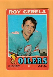 Roy Gerela Houston Oilers 1971 Topps #14 RC Rookie New Mexico State 1E - Picture 1 of 2