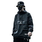MFCT Techwear Jacket Men Streetwear Black Hooded Windbreaker