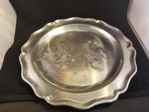 vintage PEWTER 12" serving platter - Picture 1 of 4