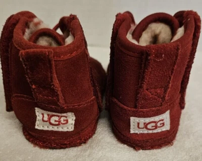 UGG Bebé Neumel Cuna Rojo Bota Bebé Infantil Talla 02/03 Foto 1 de 4