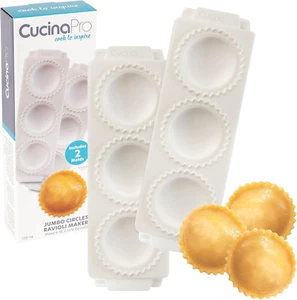 Jumbo Ravioli Molds (2 Pack)- XL 2.5" round - Homemade Filled Pasta Maker - 2 Pi - Picture 1 of 12