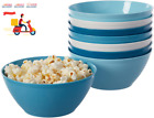Fresco 28 Oz. Plastic Stackable Snack Bowls For Cereal And Ice Cream In Blue Sky