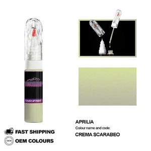 FOR APRILIA CREMA SCARABEO Touch Up Paint Pen Brush Fix Kit Scratch Chip Set - Picture 1 of 8