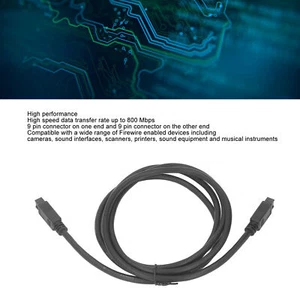 IEEE1394 Câble Firewire DV 9 broches vers 9 broches mâle vers mâle câble Firewire pour Camco - Photo 1/22