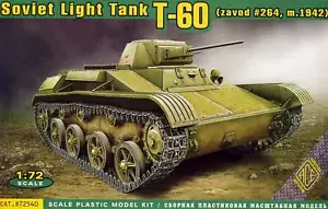 ACE - T-60 Soviet light tank zavod 1942 + piezas grabadas 1:72 modelo kit tanque Pz - Imagen 1 de 2