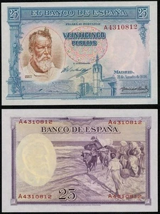 25 Pesetas año 1936 Joaquín Sorolla serie A 4310812. SIN CIRCULAR PLANCHA. - Foto 1 di 1