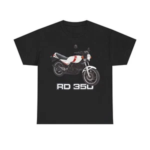 Yamaha RD350 LC Classic Japanese 2 Stroke Motorcycle T Shirt , Printed in USA - Picture 1 of 8