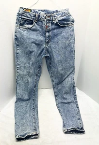 Vintage EDWIN 80s Acid Stone Wash Blue Denim Jeans High Rise Straight Leg 31 32 - Picture 1 of 9
