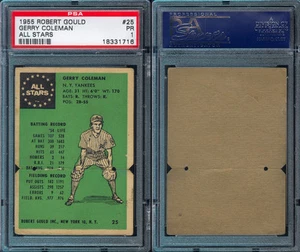 1955 ROBERT GOULD ALL STARS #25 GERRY COLEMAN PSA 1 18331716 - Picture 1 of 1